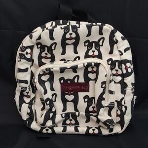 Bungalow 360 Boston Terrier Mini Backpack Red Polka Dot Lining Cute Dog Print 🐶